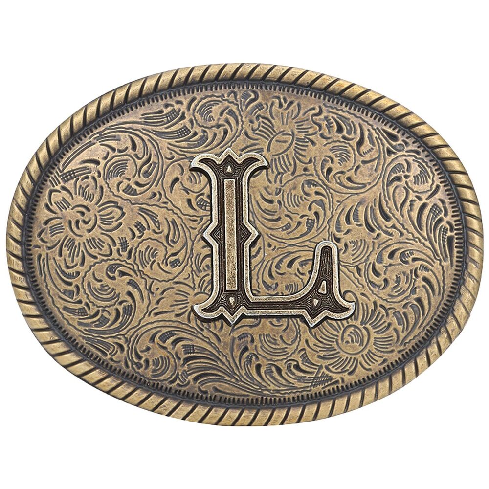 8505 Western Belt Buckle - Initial Letter ABCDJRM to Z Cowboy Belt Buckles